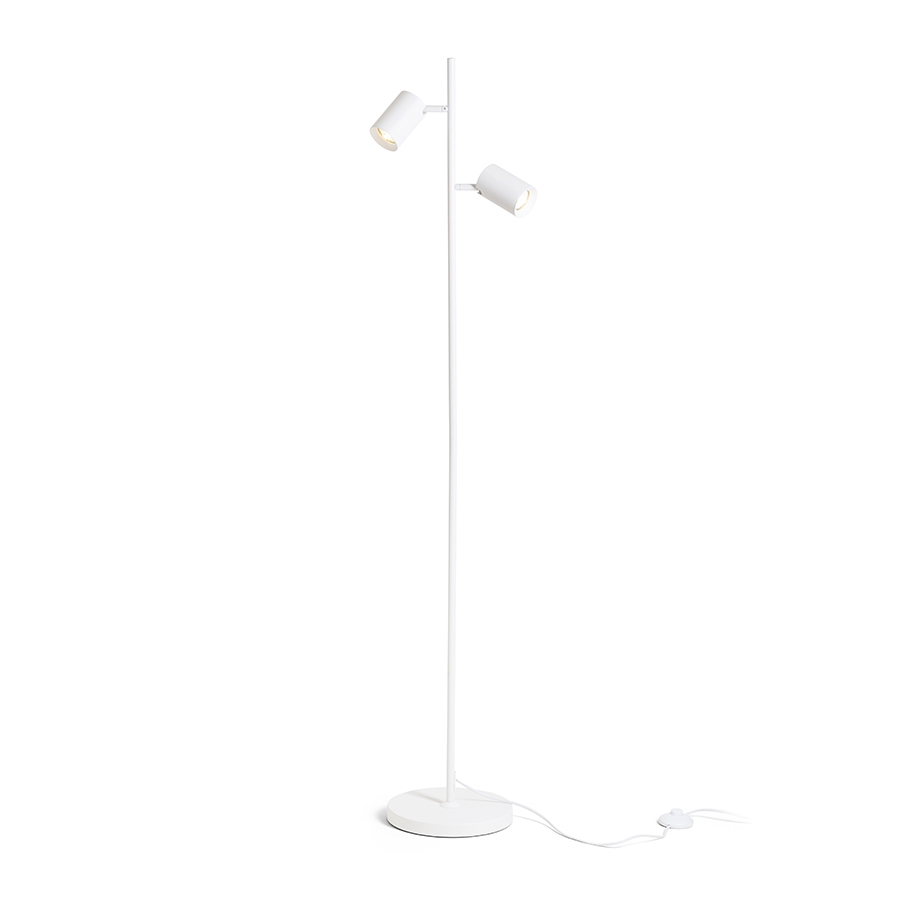 RENDL R14266 FLYNN stojanová lampa, na čítanie biela
