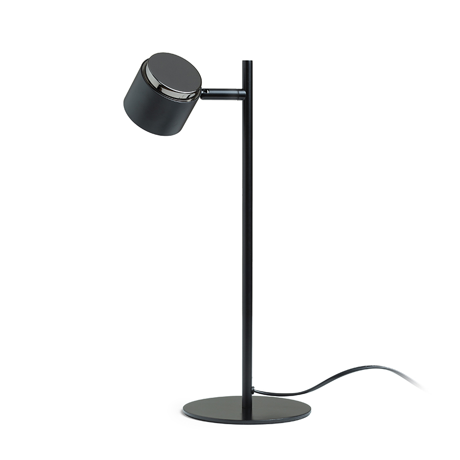 RENDL NOVA stolná čierna chróm/mliečny akrylát 230V LED 4.2W 3000K