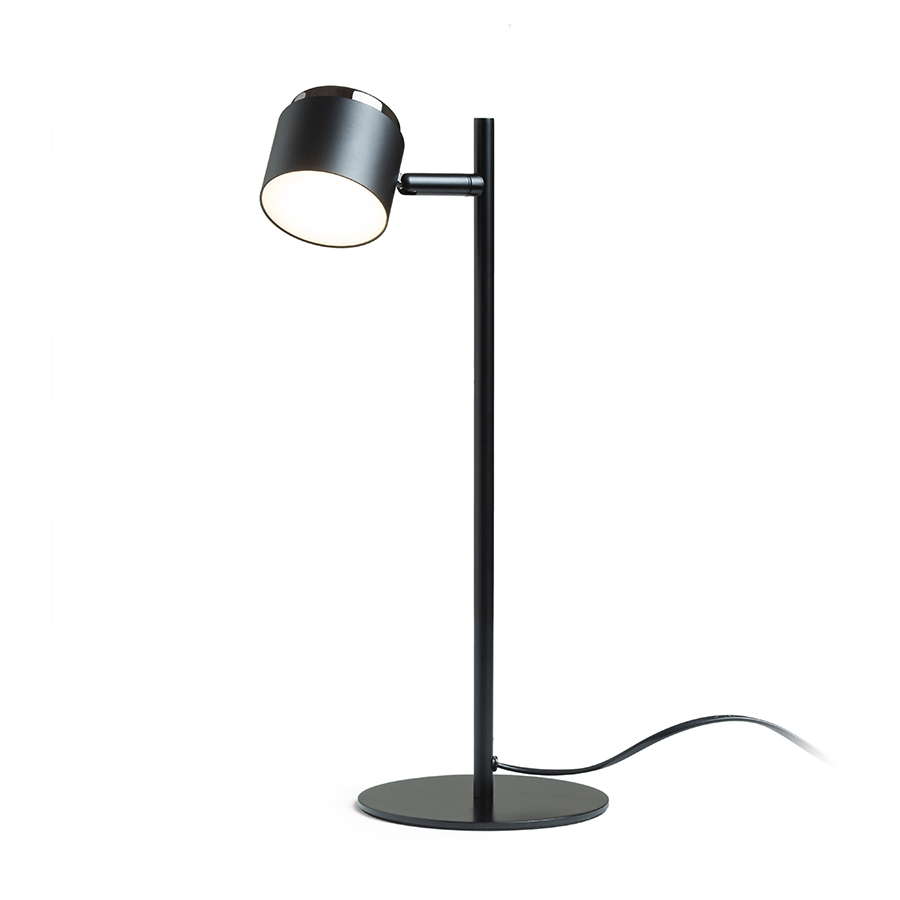 RENDL R14275 NOVA LED stolná lampa, pracovné čierna chróm/mliečny akrylát