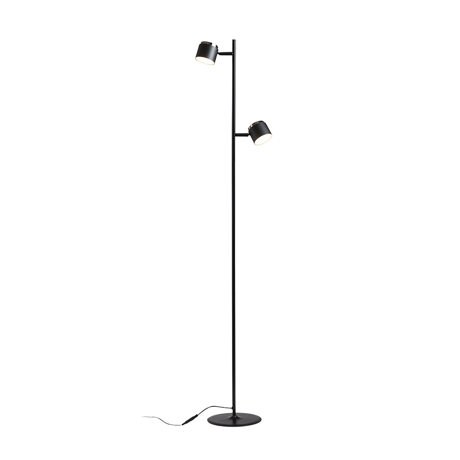 RENDL R14277 NOVA LED stojanová lampa, na čítanie čierna chróm/mliečny akrylát