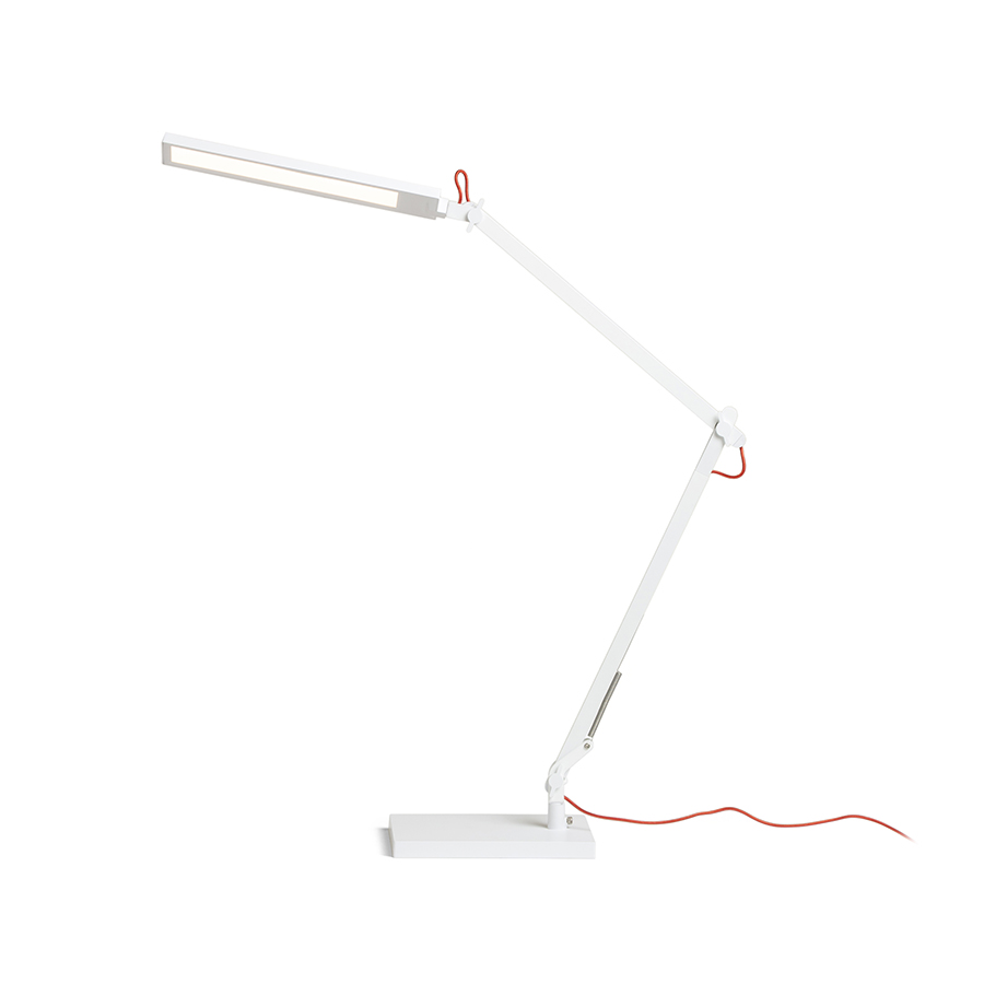 RENDL R14292 NORMA LED stolná lampa, pracovné biela/červená