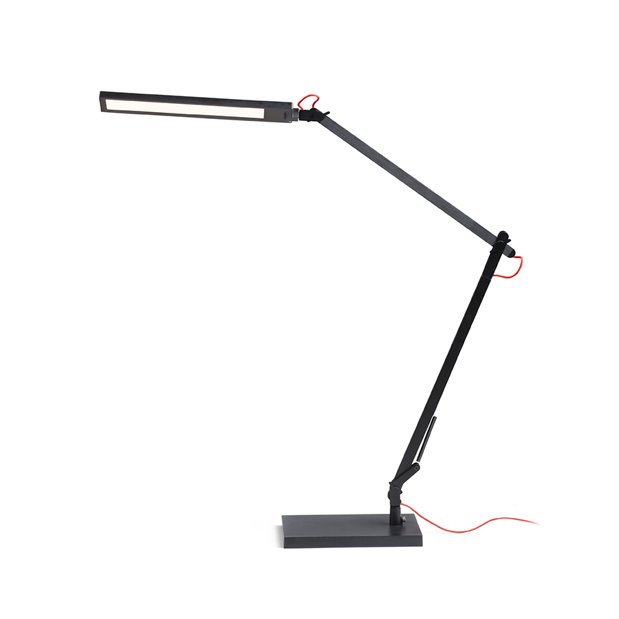 RENDL R14293 NORMA LED stolná lampa, pracovné čierna/červená