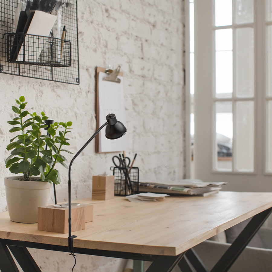 RENDL HARMONY s držiakom na stôl čierna 230V LED GU10 8W