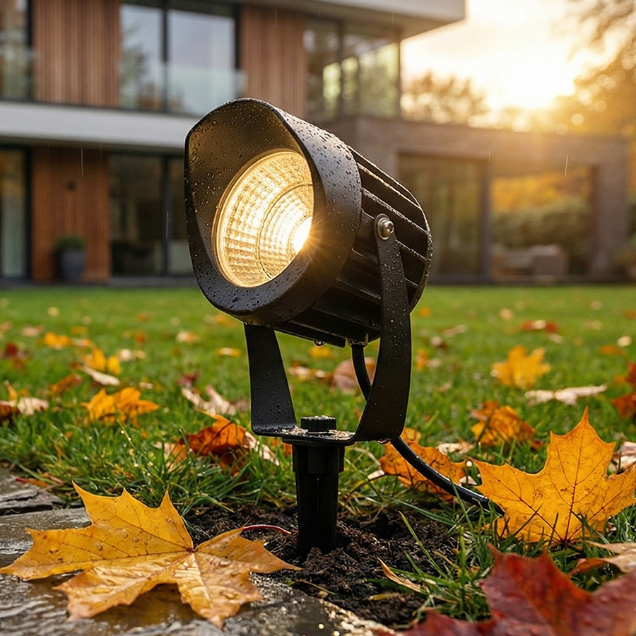 RENDL HAVANA na bodci čierna 230V LED 20W 26° IP65 3000K