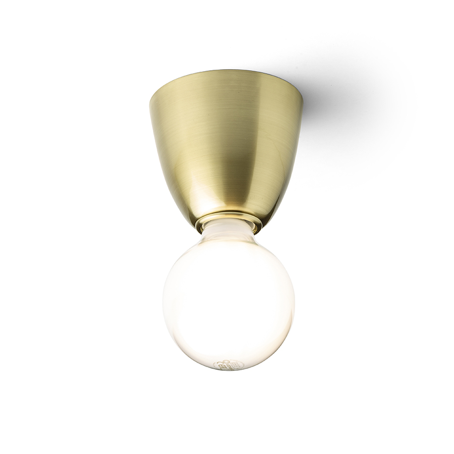 RENDL REACH stropná česaná mosadz 230V LED E27 11W