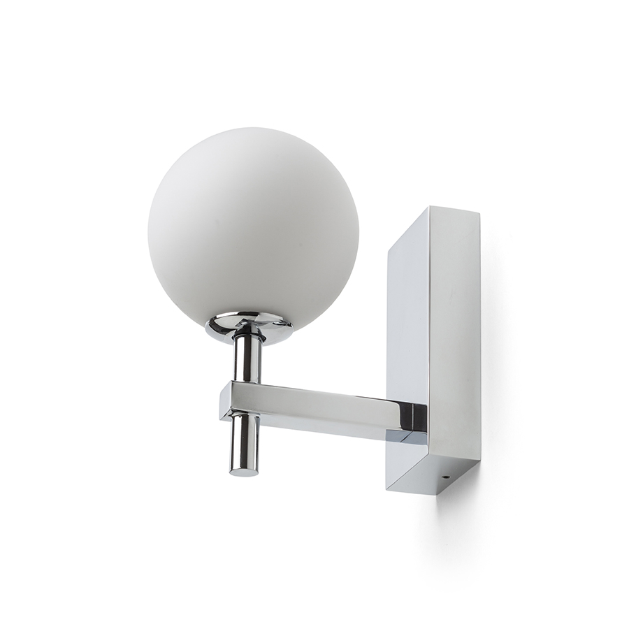 RENDL R14388 PEGGY nástenná lampa, kúpeľňové IP44 chróm/opálové sklo