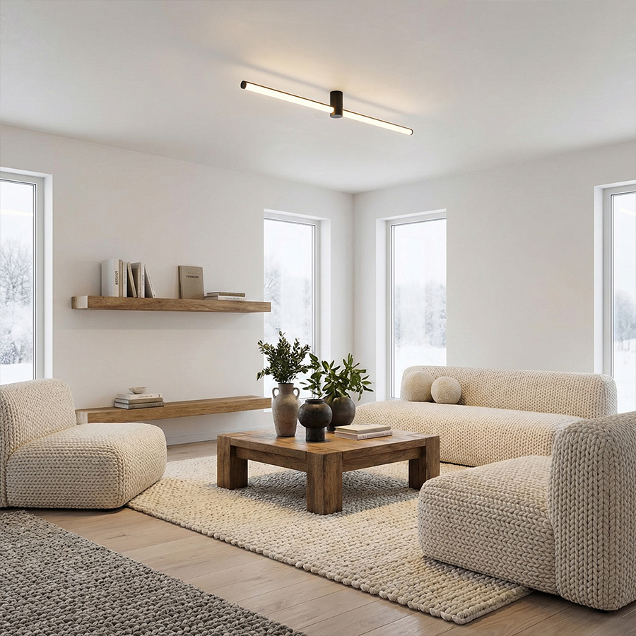 RENDL CLARIS 120 prisadená čierna mliečny akrylát 230V LED 2x12W 3000K
