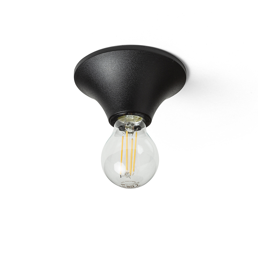 RENDL BOY stropná čierna plast 230V LED E27 11W IP44