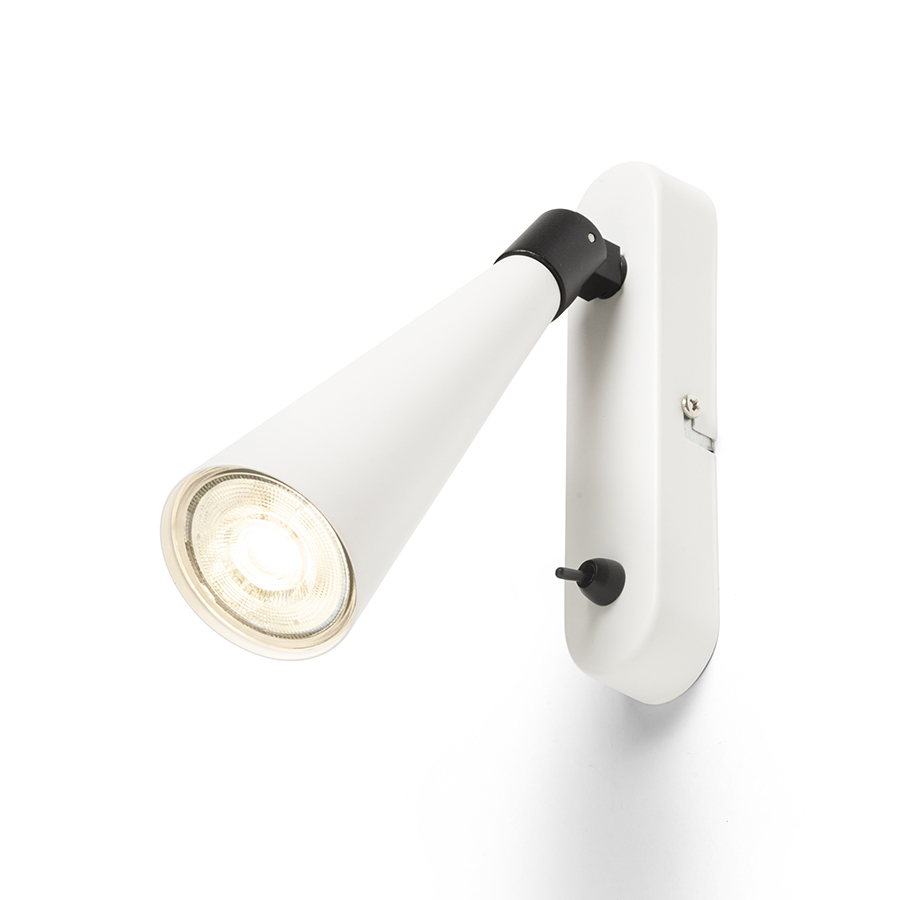 RENDL ALEXIS nástenná biela/čierna 230V LED GU10 5W