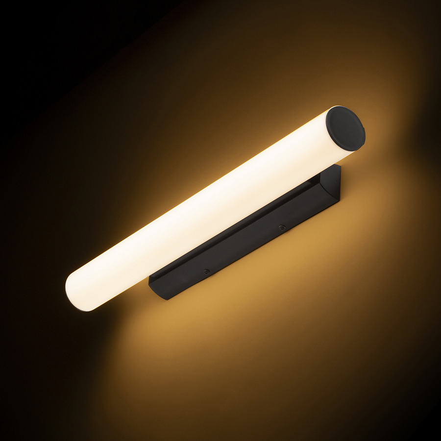 RENDL RIVIER LED 59 nástenná čierna/mliečny akrylát 230V LED 18W 3000K