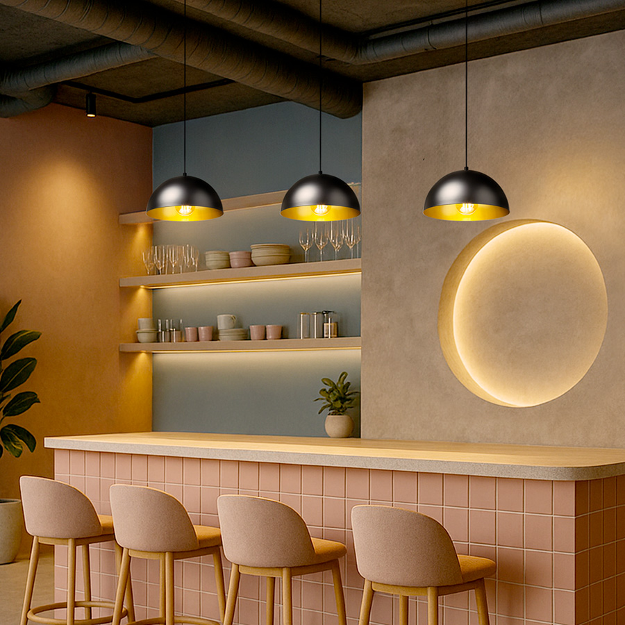 RENDL GLADYS 30 na jednookr. lištu čierna/biela 230V LED E27 15W