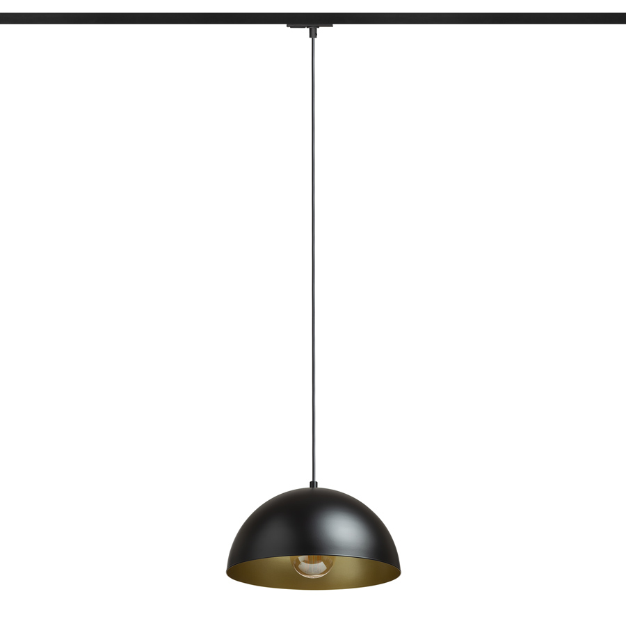 RENDL GLADYS 30 na jednookr. lištu čierna/zlatá 230V LED E27 15W