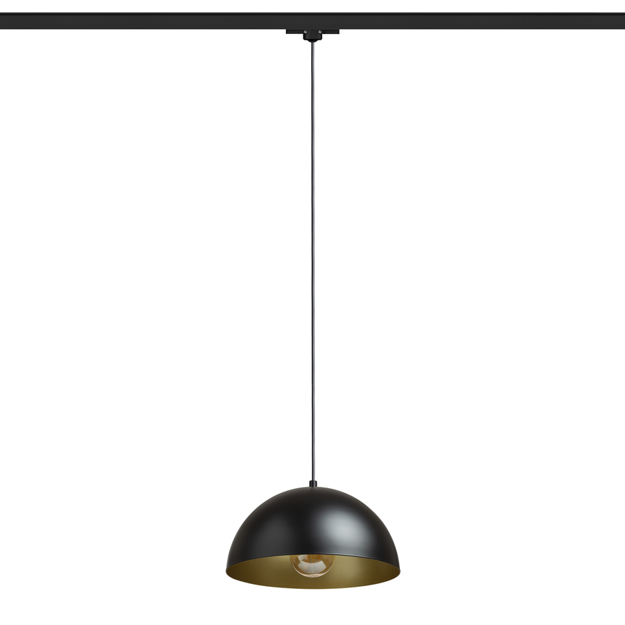 RENDL GLADYS 30 na trojokruh. lištu čierna/zlatá 230V LED E27 15W