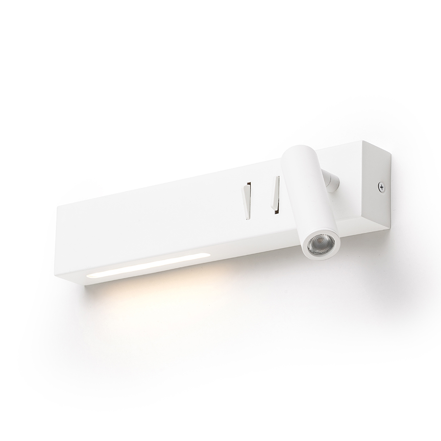 RENDL ODEON nástenná s podsvietením biela 230V LED 8+3W 30° 3000K