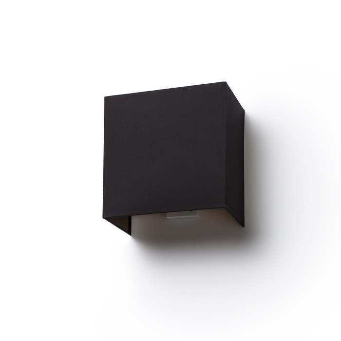 RENDL R14545 LOPE nástenná lampa, dekoratívne Pollycotton čierna/biele PVC