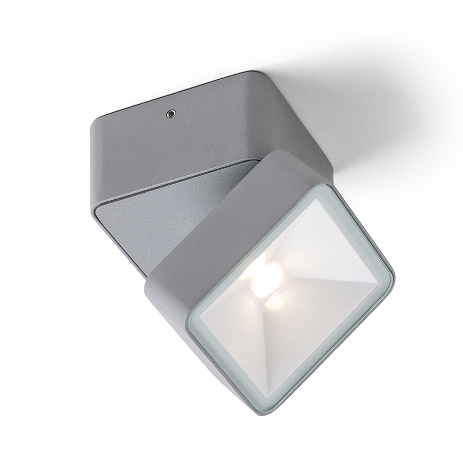 RENDL FLAVIO SQ prisadená svetlosivá 230V LED 6W 110° IP54 3000K