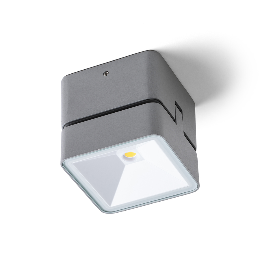 RENDL FLAVIO SQ prisadená svetlosivá 230V LED 6W 110° IP54 3000K