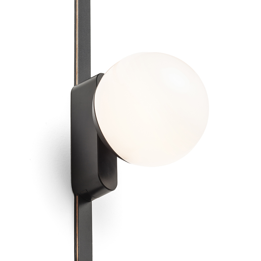 RENDL CIARA 10 na systém VEGA/WAVE čierna mliečny akrylát 24V= LED 6W 3000K 4000K 5700K