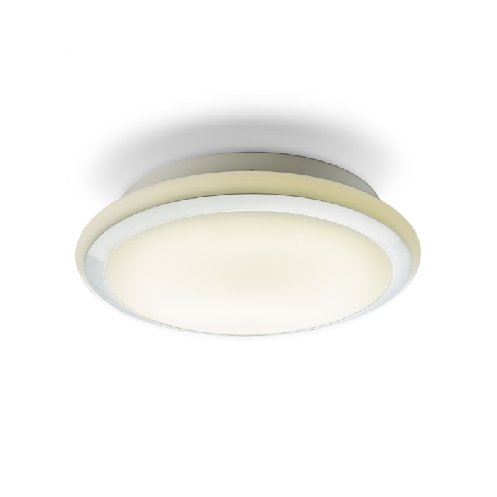 RENDL AREA LED stropní opálové sklo/chrom 230V LED 24W IP44 3000K
