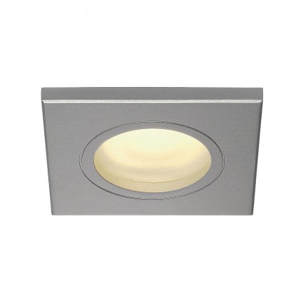 RENDL Outlet DOLIX OUT SQ recessed silver grey 230V GU10 35W IP44 111144 1