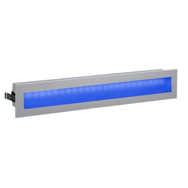 RENDL Outlet GLENOS LED Einbauleuchte silbergrau/blau 24V LED 3W 112817 1