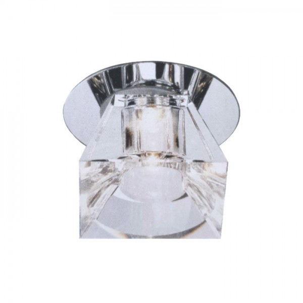 RENDL Outlet CRYSTAL LED III inbouwlamp helder glas/chroom 350mA LED 1W 120° 4000K 114531 1