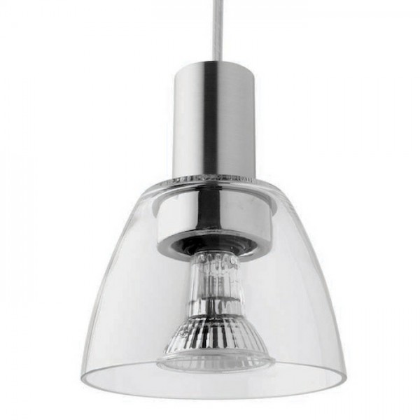 RENDL Outlet BIZZO függő lámpa tiszta üveg/alumínium 230V LED E14 15W 123618 1