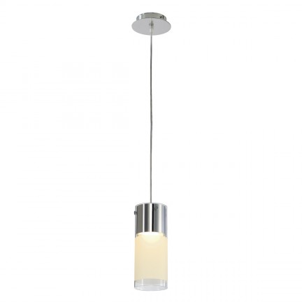 RENDL Outlet COMMO PD 1 pendant clear glass/satinated glass/chrome 230V GX53 13W 149380 1