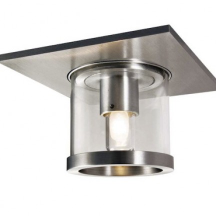 RENDL Outlet ANSELMO plafondlamp helder glas/geborsteld aluminium 230V G9 5W 20100 1