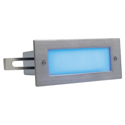 RENDL Outlet BRICK LED 16 recessed blue brushed metal 230V LED 1W IP44 230237 1