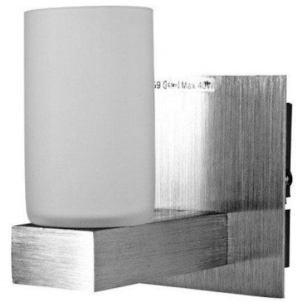 RENDL Outlet STRIKE I wall brushed aluminum/satinated glass 230V G9 5W 4012121 1