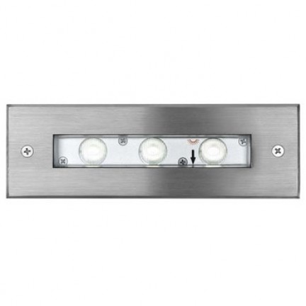 RENDL Outlet JERRY DC recessed stainless steel 24= LED 3x1W 50° IP65 4000K EST620 1