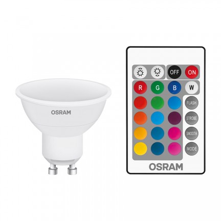 RENDL ampoule OSRAM RGBW PAR16 blanc 230V GU10 LED EQ25 2700K G13577 1