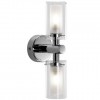 RENDL Outlet HELIS II wall chrome/clear glass/satinated glass 230V G9 2x25W IP44 PAR611 1