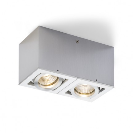 RENDL opbouwlamp BERIT II plafondlamp aluminium 230V GU10 2x50W R10120 1