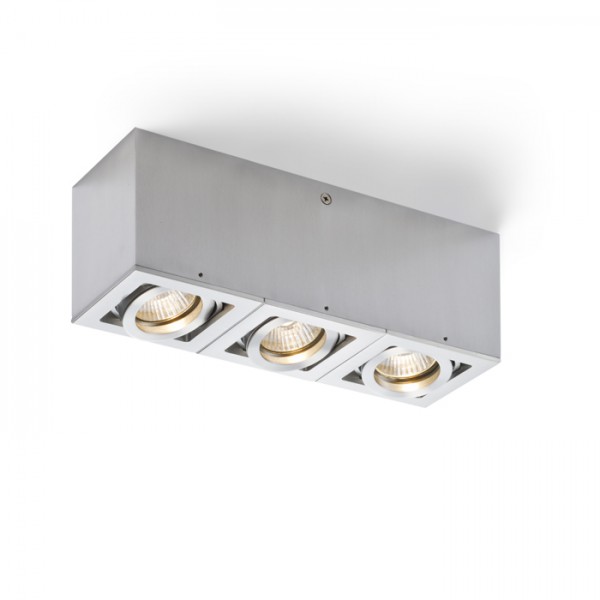RENDL opbouwlamp BERIT III plafondlamp aluminium 230V GU10 3x50W R10121 1
