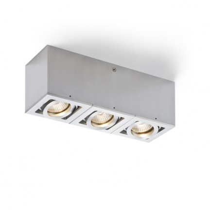 RENDL luminaire en saillie BERIT III plafonnier aluminium 230V GU10 3x50W R10121 1