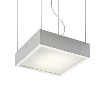 RENDL pendent STRUCTURAL 20x20 pendant brushed aluminum 230V G24-q2 2x18W R10158 3
