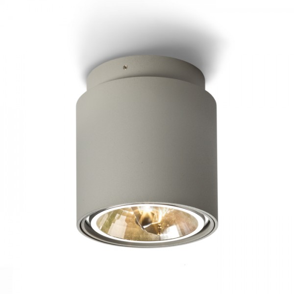 RENDL surface mounted lamp EX 111 ceiling cylindrical silver grey 230V/12V G53 50W R10162 1