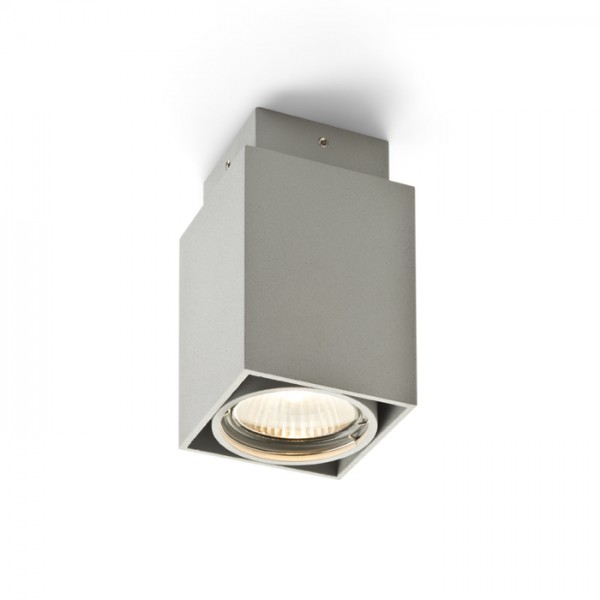RENDL surface mounted lamp EX GU10 square ceiling silver grey 230V GU10 50W R10164 1