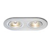 RENDL Outlet BIZZ II verstelbare plafondlamp Geborsteld Aluminium 12V GU5,3 2x50W R10189 6