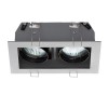 RENDL mennyezeti lámpa MONE II dönthető ezüstszürke 12V GU5,3 2x50W R10217 2