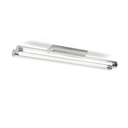 RENDL felületre szerelhető lámpatest RIVIER mennyezeti lámpa tiszta üveg/króm 230V G5 2x21W R10239 1