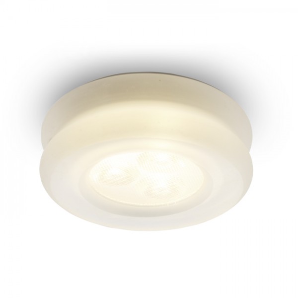 RENDL verzonken lamp OSONA S ronde inbouwplafondlamp Gesatineerd Acryl 230V/350mA LED 3x1W 3000K R10301 1