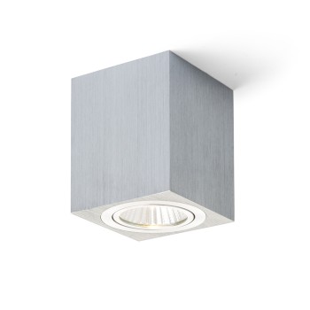 RENDL přisazené svítidlo MAYO SQ stropní výklopná česaný hliník 230V/700mA LED 9W 36° 2700K R10325 2
