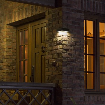 RENDL venkovní světlo COIN nástěnná černá 230V LED 25x0.2W IP54 3000K R10346 2