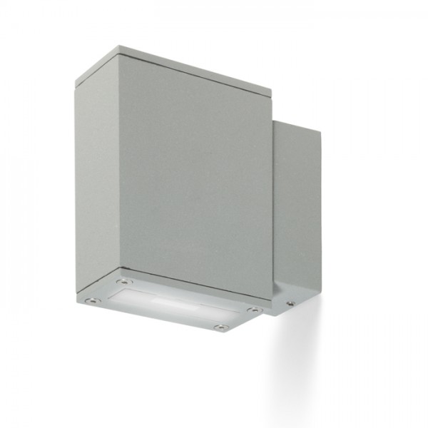 RENDL Outlet DIXIE 4x12 væg sølvgrå 230V/700mA LED 2x3W 48° IP54 3000K R10356 1