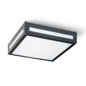 RENDL outdoor lamp PLAKA ceiling black 230V E27 2x26W IP54 R10359 3