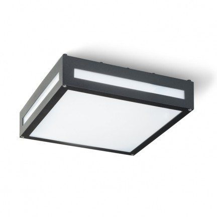 RENDL lumină de exterior PLAKA de tavan negru 230V E27 2x26W IP54 R10359 1