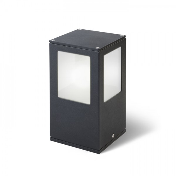 RENDL outdoor lamp PONDER 20 wall or bollard black 230V LED E27 15W IP44 R10367 1